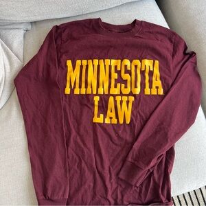 Minnesota Law Maroon Long Sleeves Tshirt